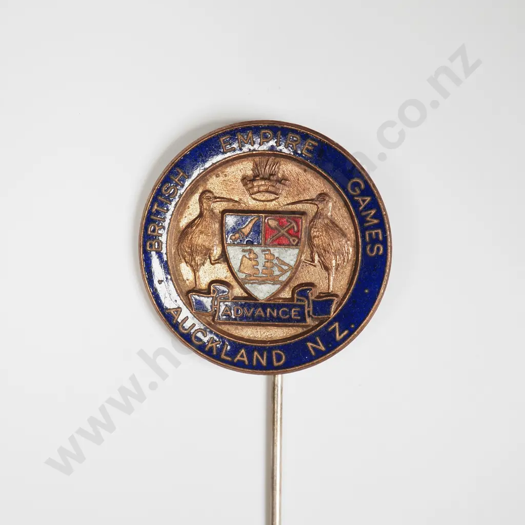 NZ 1950 Auckland British Empire Games lapel pin Image 1++