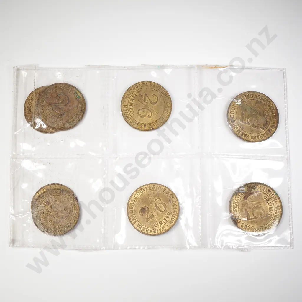 NZ Wairarapa Farmers Cooperative Association Money Tokens Image 1++