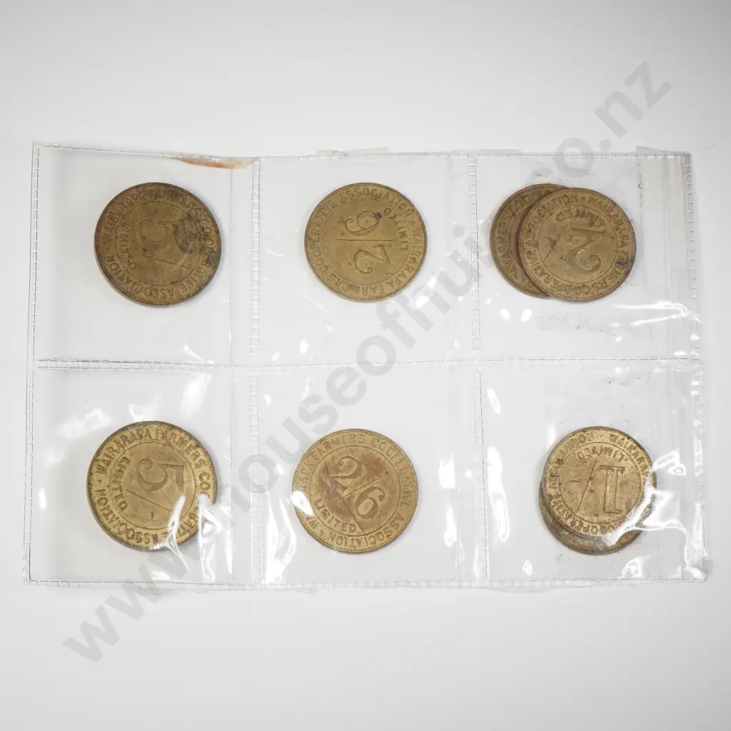 NZ Wairarapa Farmers Cooperative Association Money Tokens Image 1++