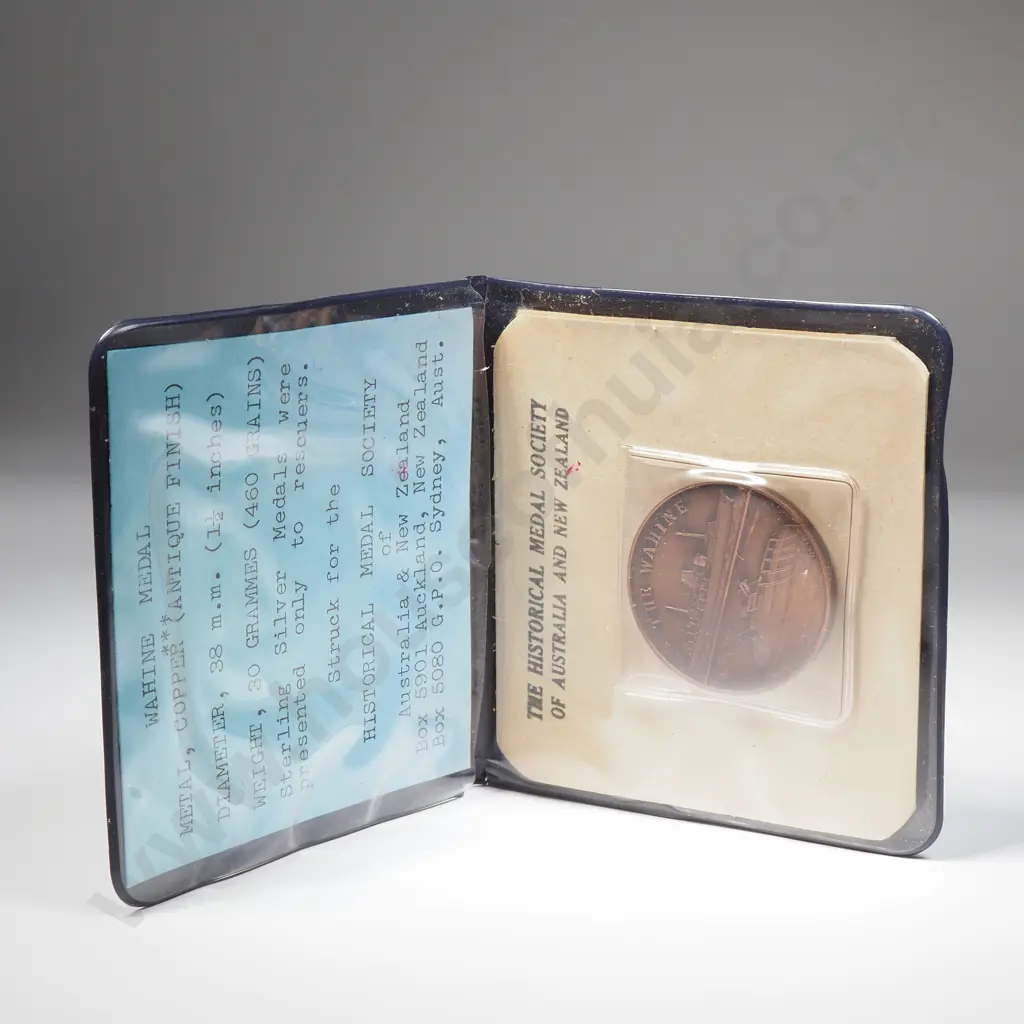 NZ 1968 Wahine Medal Copper given to the Police and other rescuers Image 1++