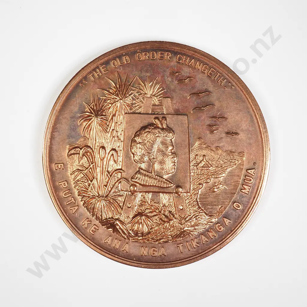 NZ 1967 Numismatic Society of Auckland Introduction of Decimal Coinage Commemorative Token Image 1++