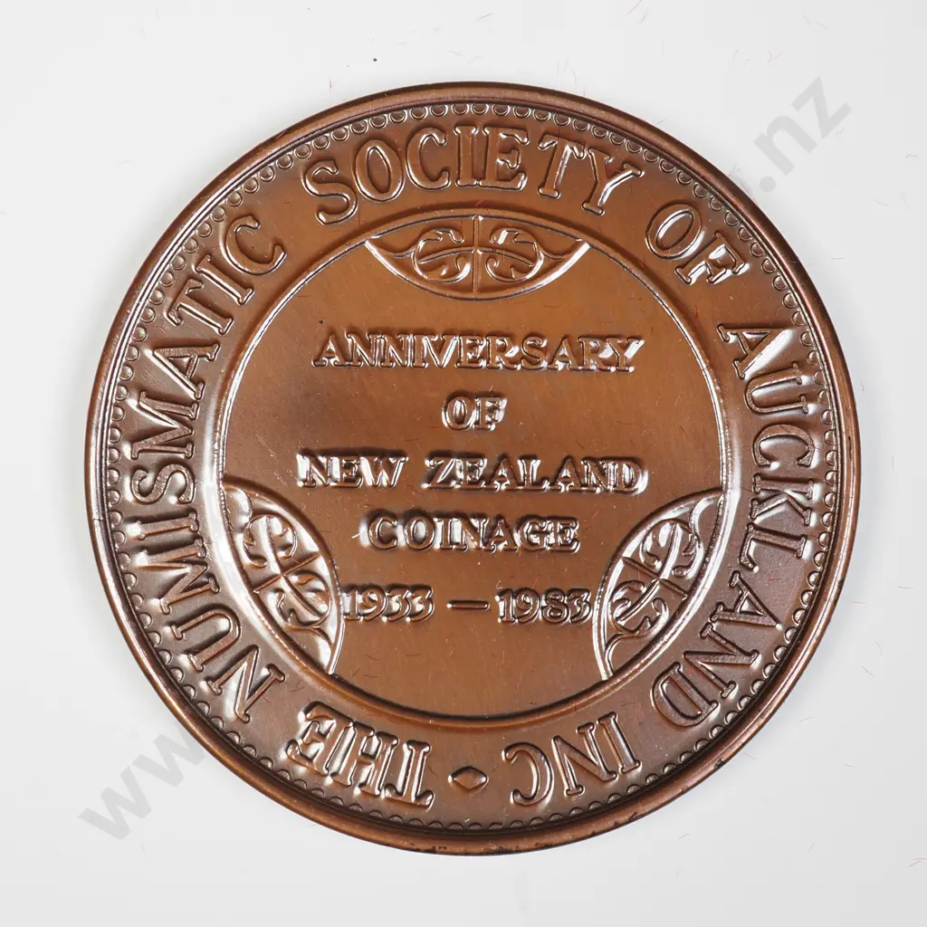 NZ 1983 Numismatic Society of Auckland - Anniversary of NZ Coinage 1933-1983 Image 1++