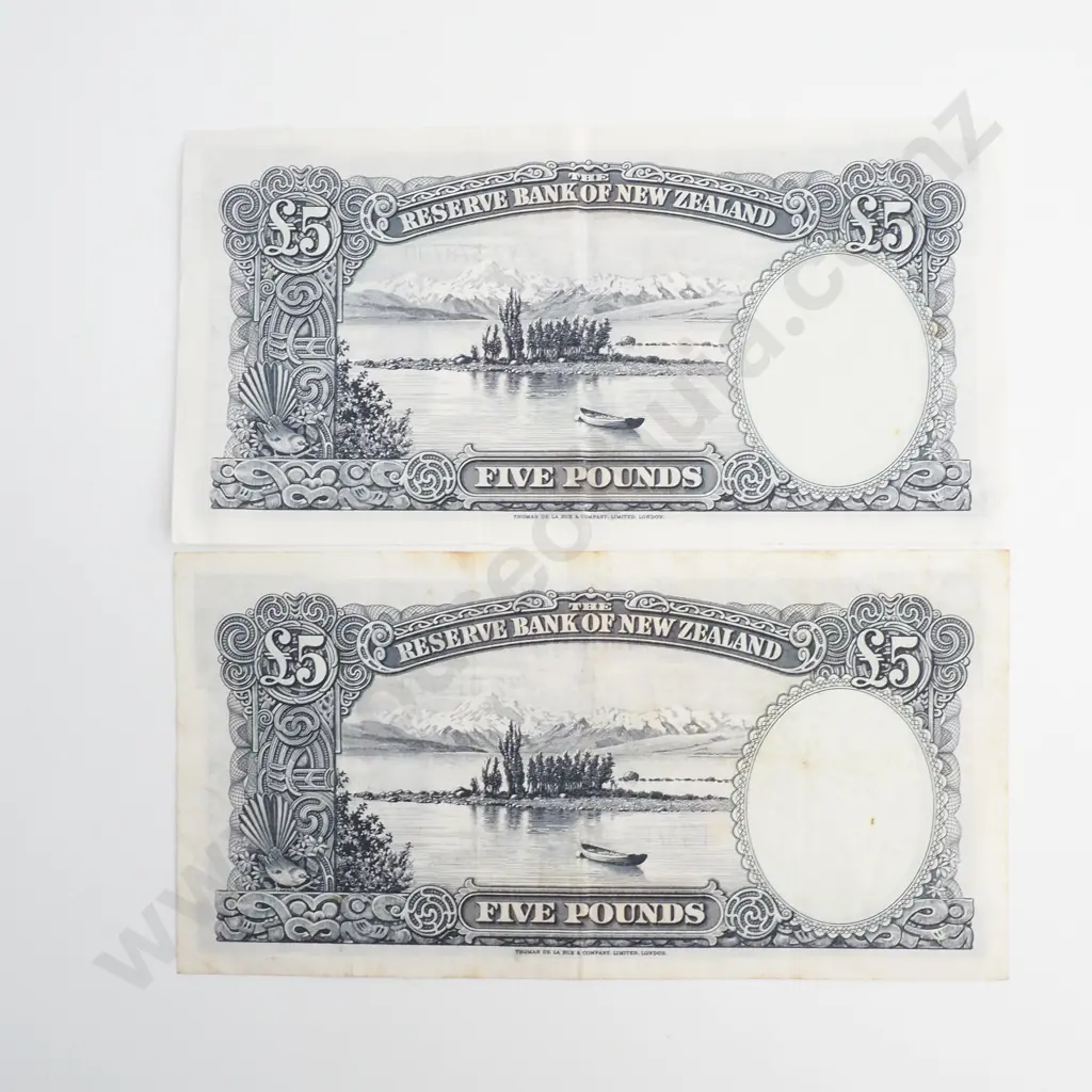 Two Fleming Five Pound Banknotes  Image 1++