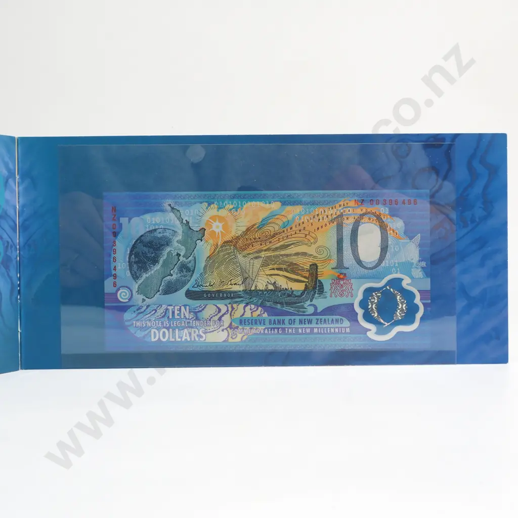 2000 New Zealand Millennium Ten Dollar Note Pack Image 1++