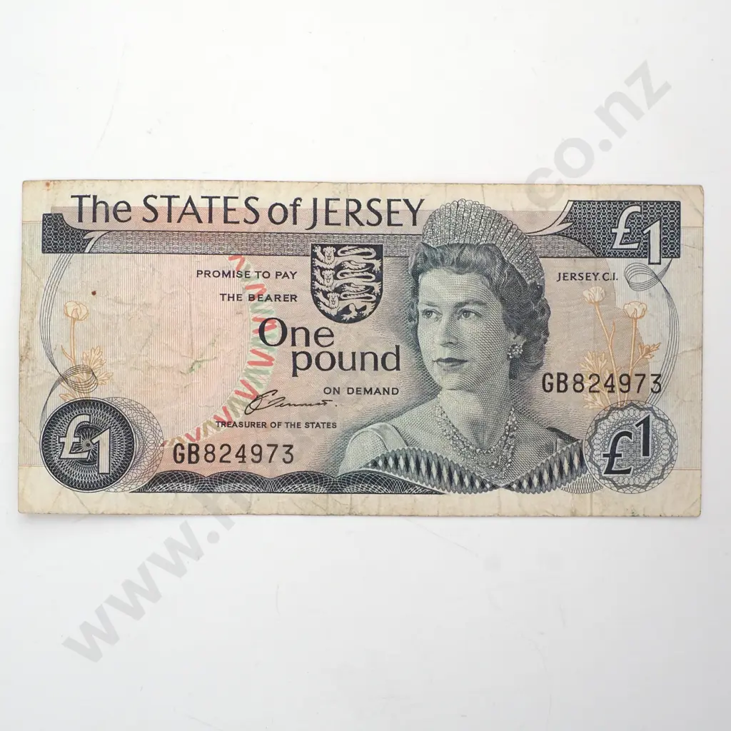 State of Jersey One Pound Banknote  Image 1++