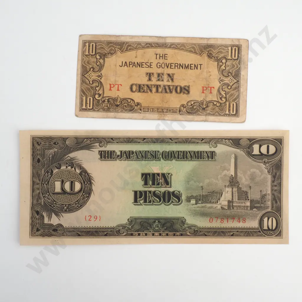 Two Japanese Occupation Banknotes  Image 1++