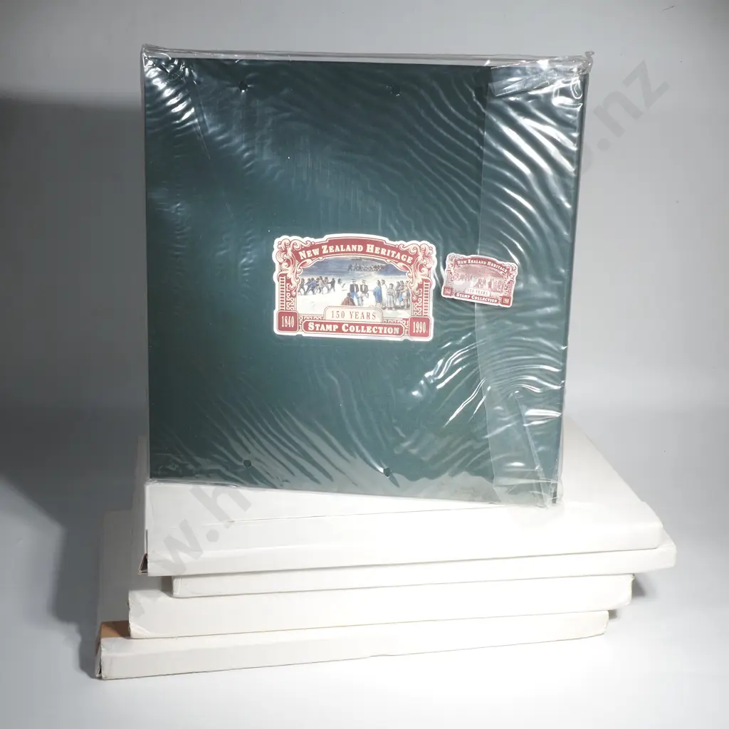 Five New Zealand Annual Stamp Albums incl Two 150 Year Heritage Collection Image 1++