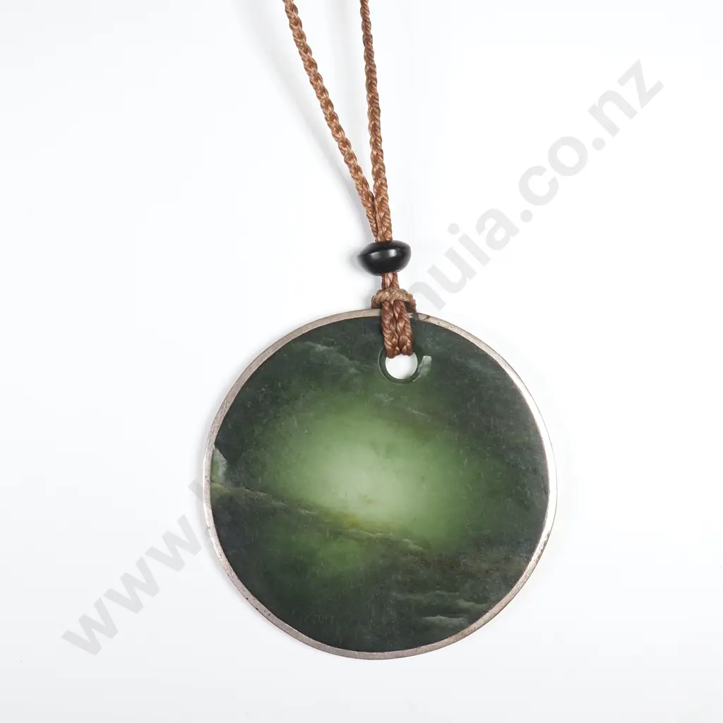 Impressive Greenstone Necklace on Cord Image 1++