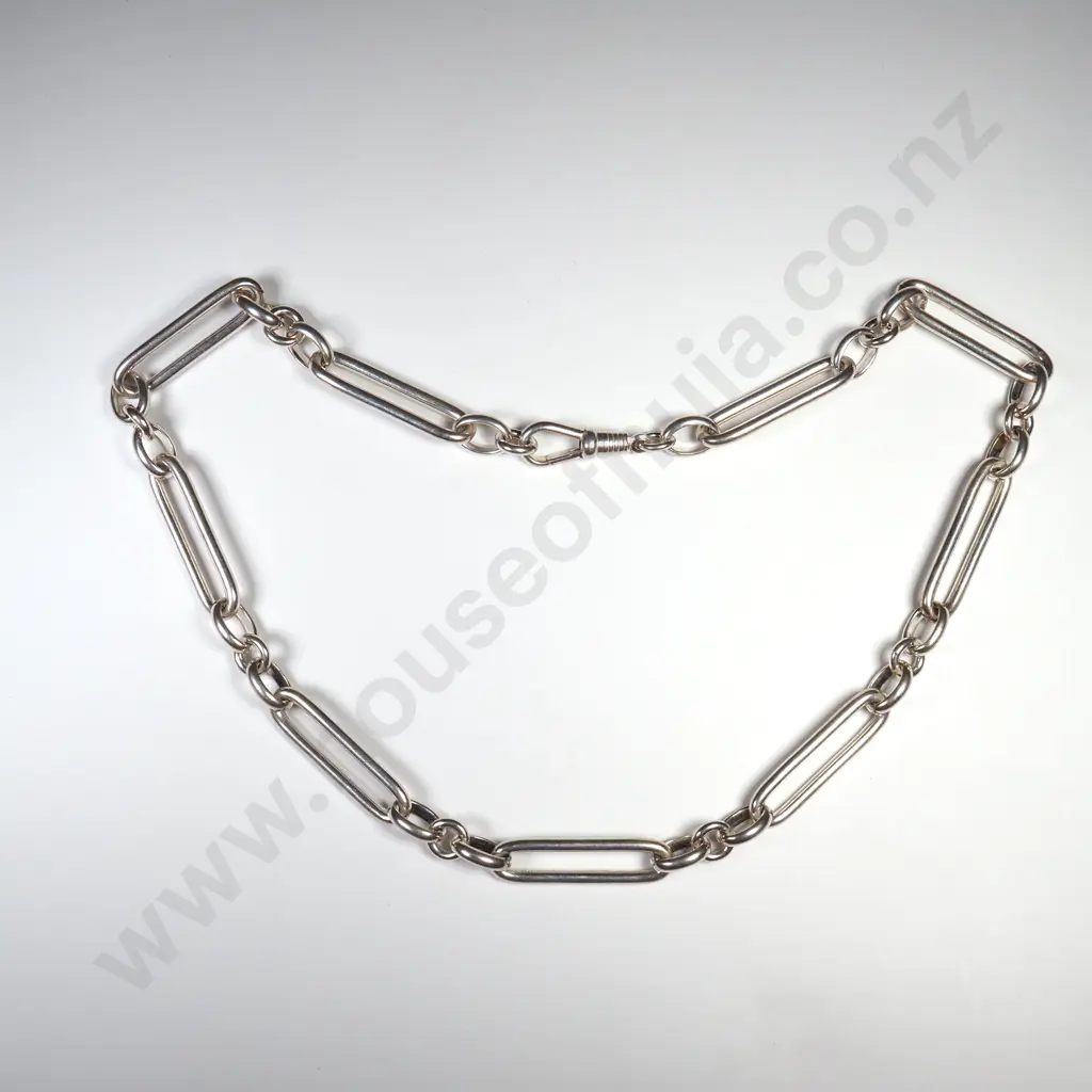 Impressive Sterling Silver Paperclip Necklace Image 1++