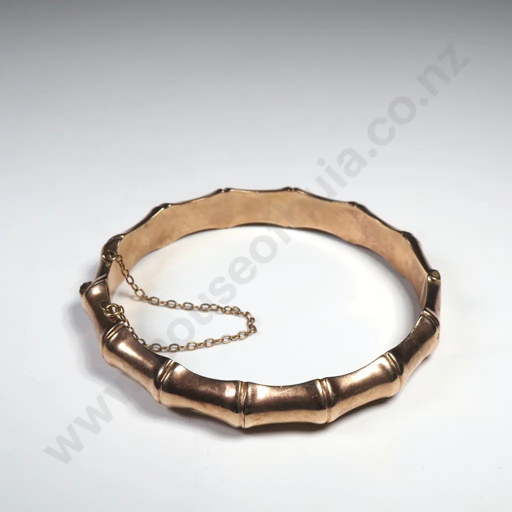 Vintage 9ct Gold Bamboo Style Bracelet Image 1++