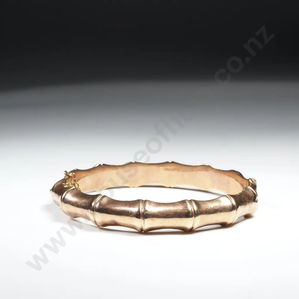 Vintage 9ct Gold Bamboo Style Bracelet Image 1++