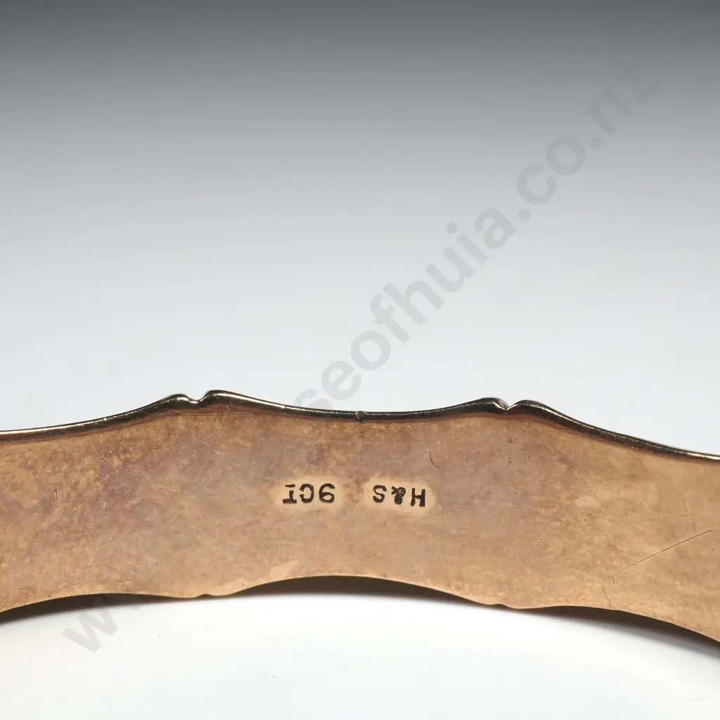 Vintage 9ct Gold Bamboo Style Bracelet Image 1++