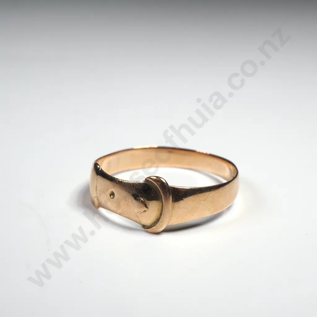 Antique 15ct Gold Buckle Ring Image 1++