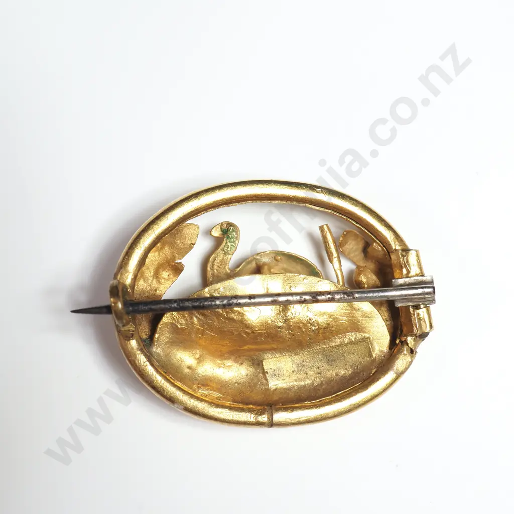 Antique 9ct Gold Australian Themed Emu Brooch Image 1++