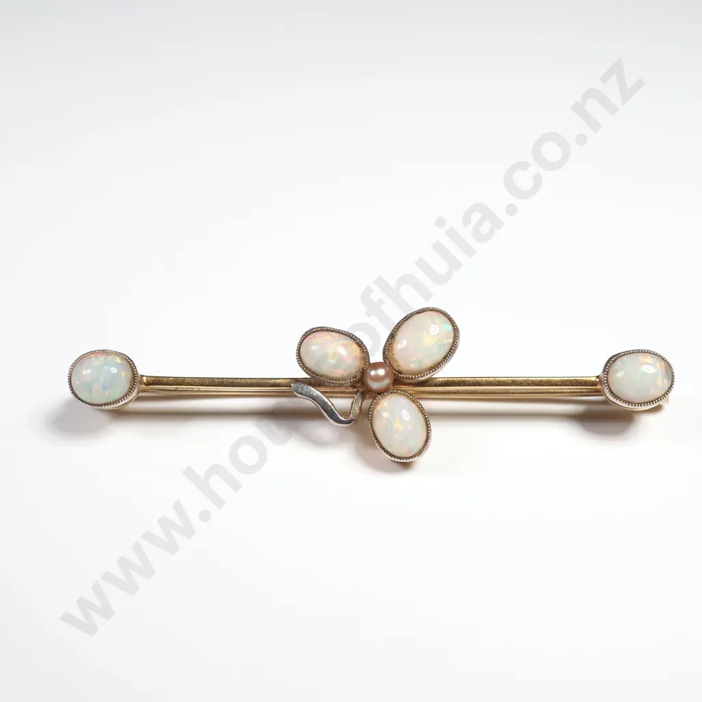 Antique 15ct Gold And Solid Opal Brooch Image 1++