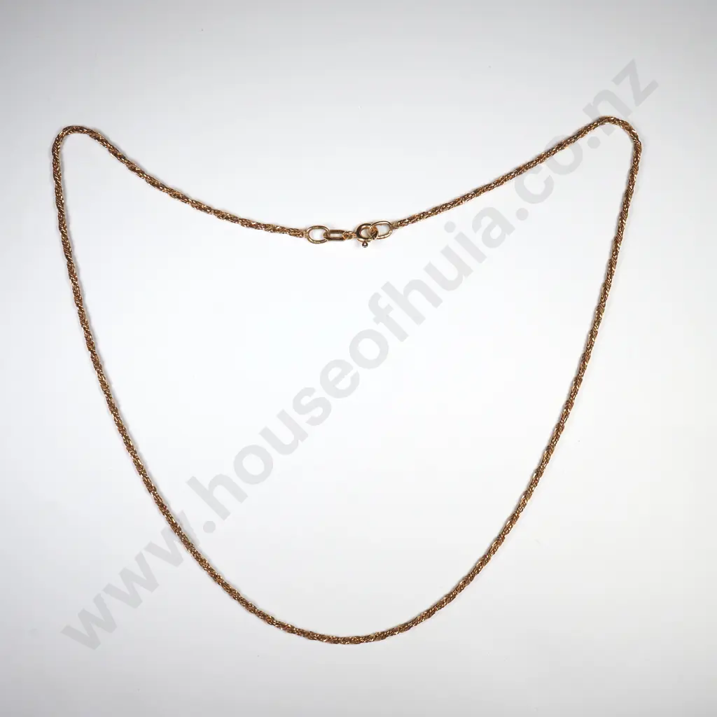 9ct Gold Twist Link Necklace Image 1++
