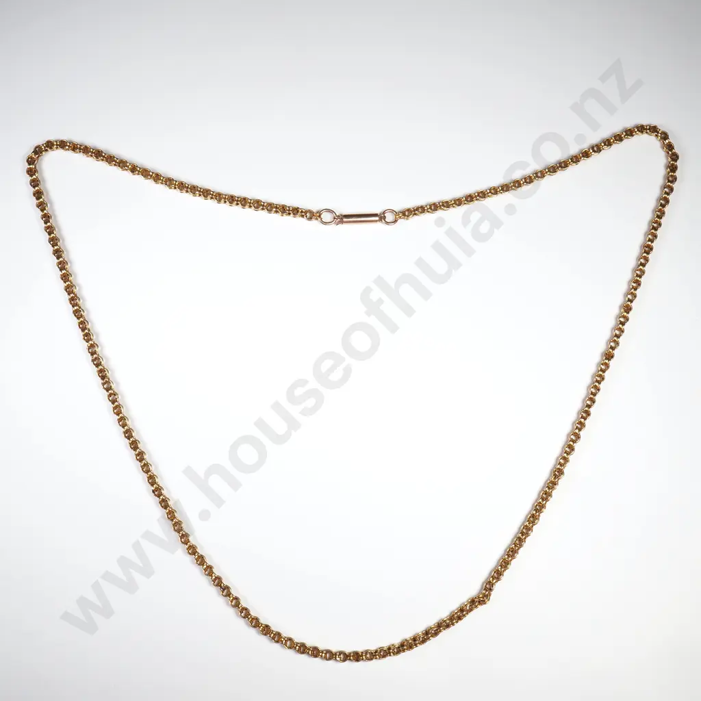 Antique 9ct Gold Fancy Link Necklace Image 1++