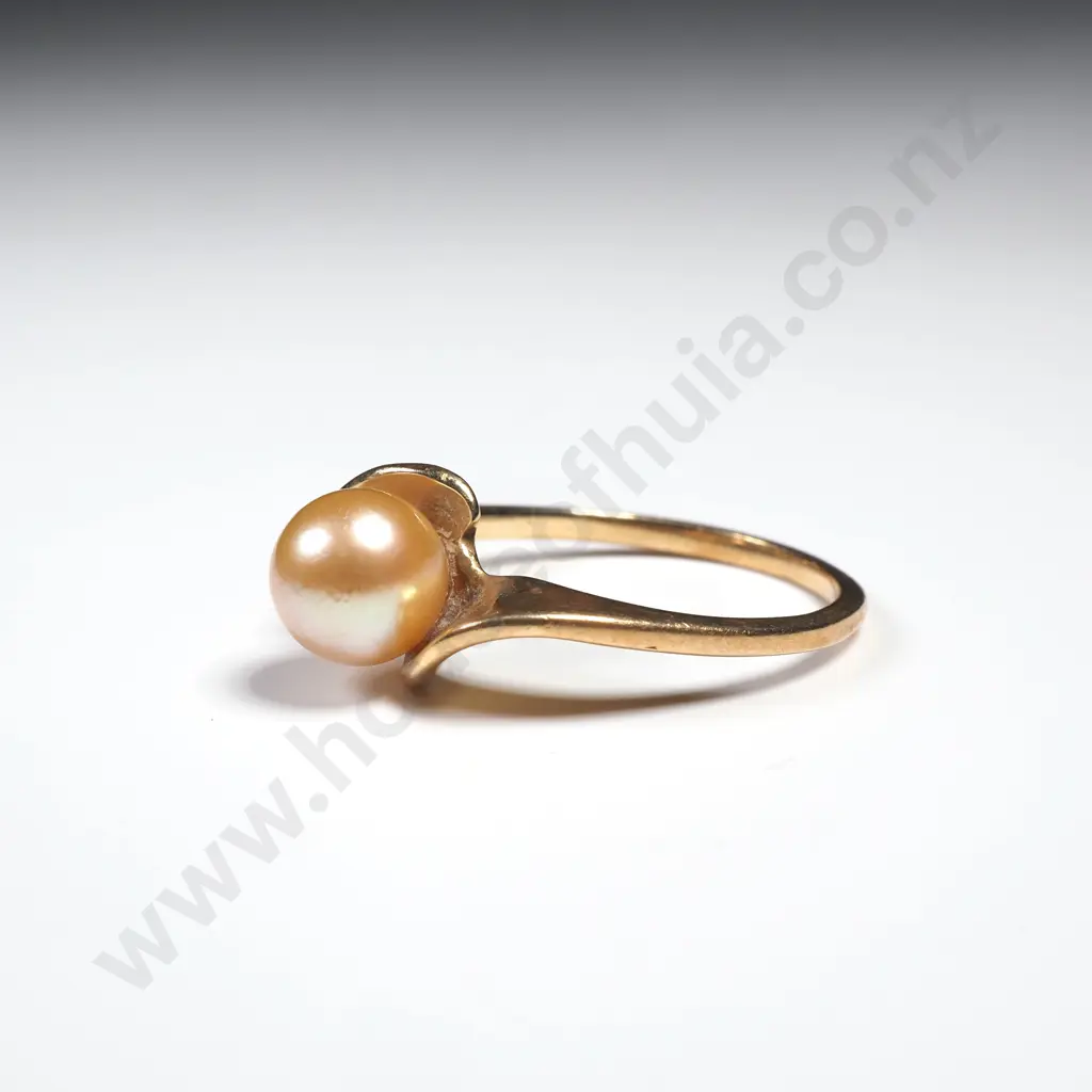 14ct Gold Cultured Pearl Ring Image 1++