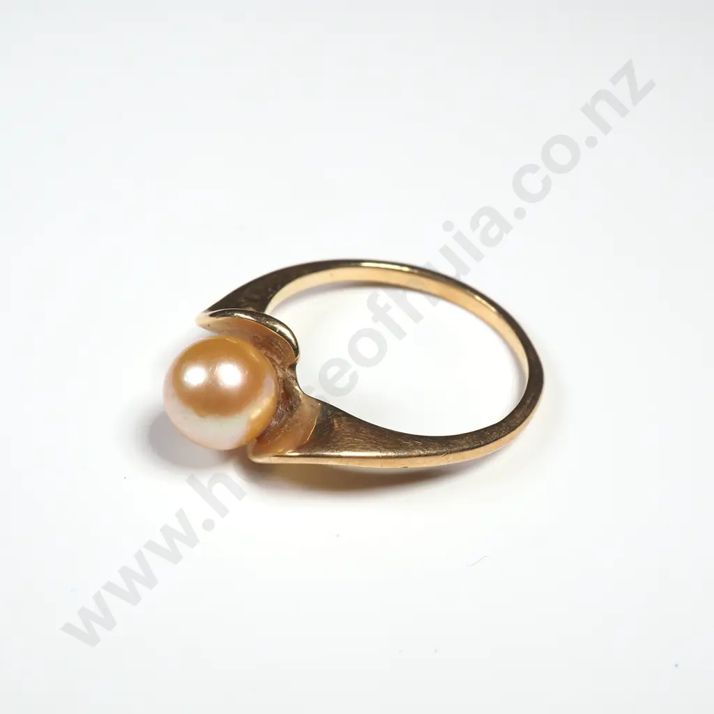 14ct Gold Cultured Pearl Ring Image 1++