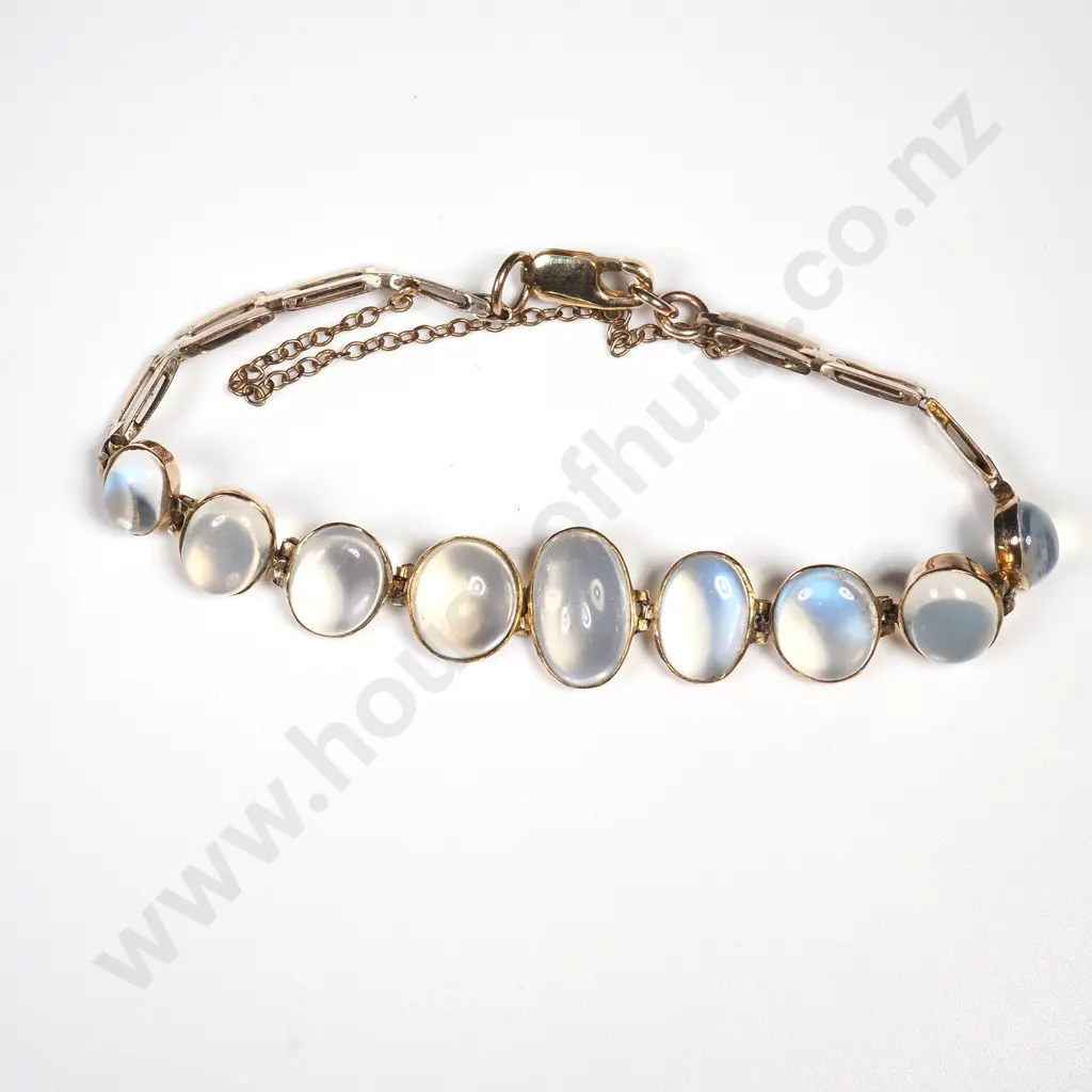 Antique 9ct Gold Moonstone Bracelet Image 1++