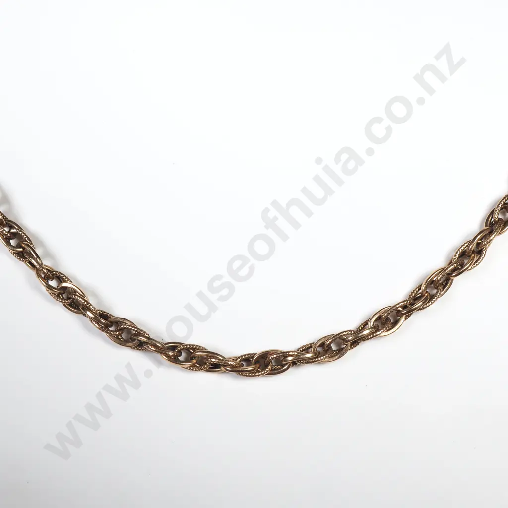Vintage 9ct Gold Fancy Link Necklace Image 1++