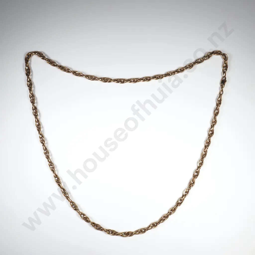 Vintage 9ct Gold Fancy Link Necklace Image 1++