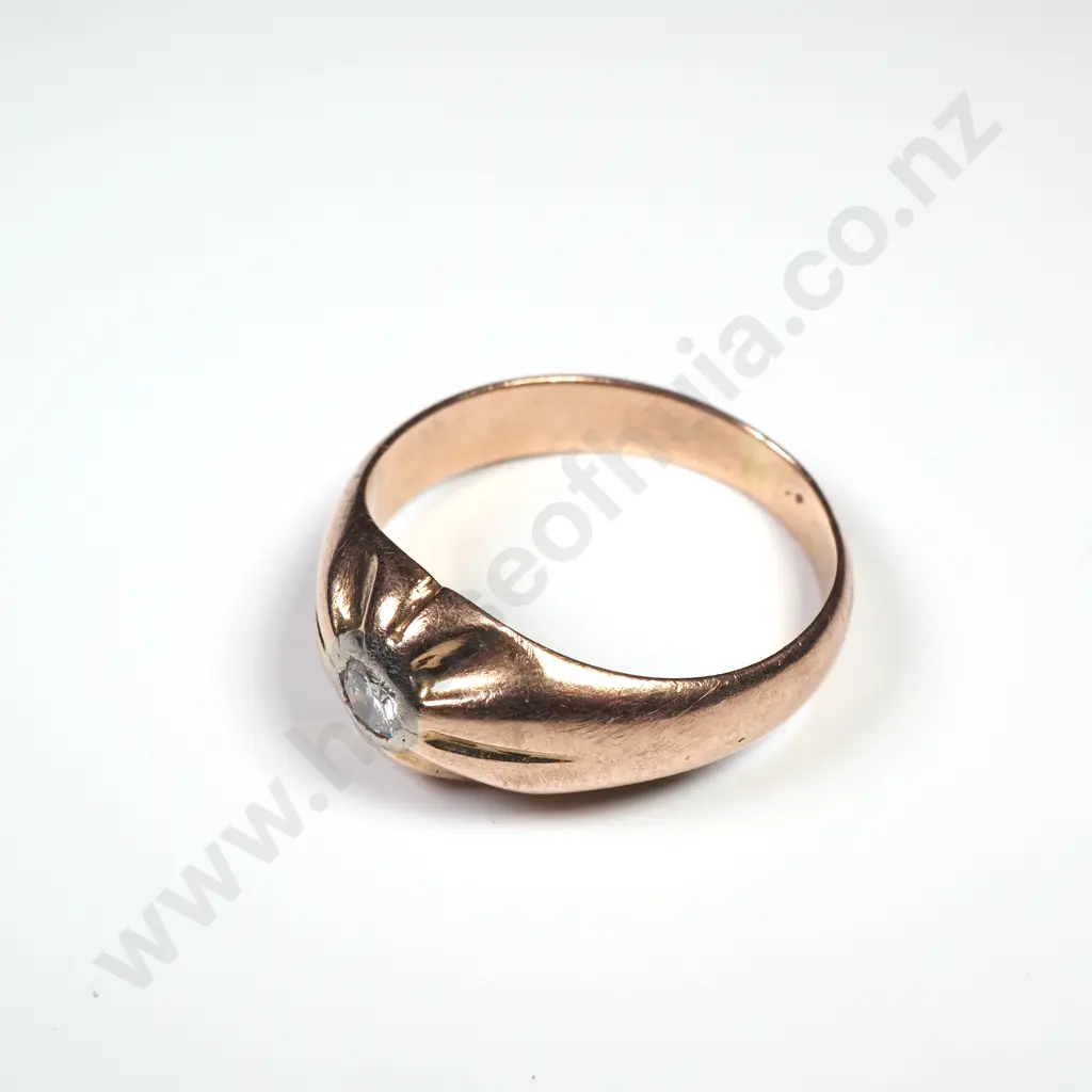 9ct Gold Diamond Signet Ring Image 1++