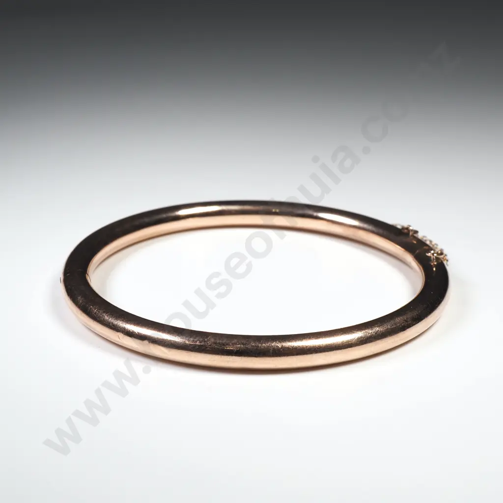 Antique 9ct Gold Hinged Bangle Image 1++