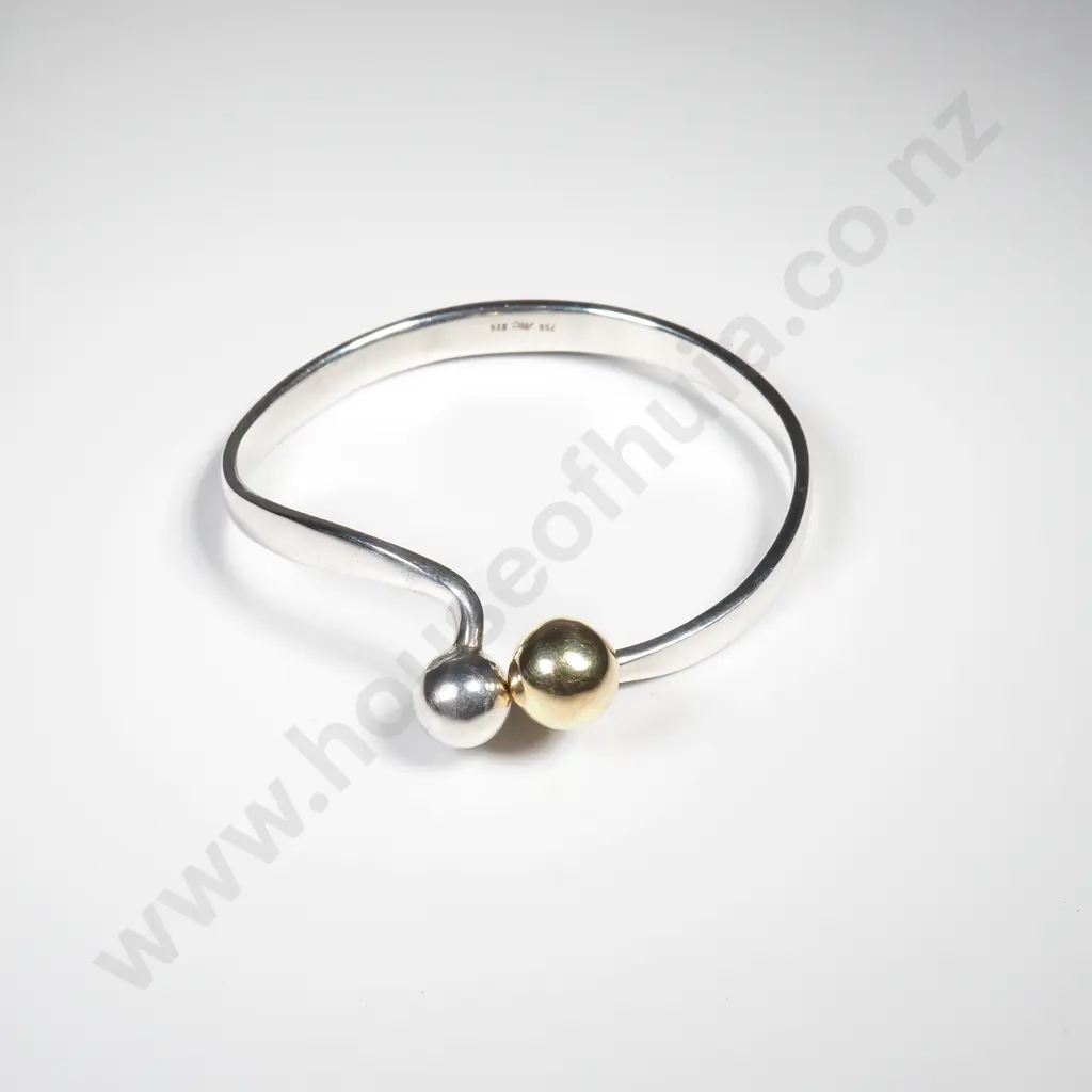 Impressive Mason Carter Sterling Silver & 18ct Gold Bracelet Image 1++