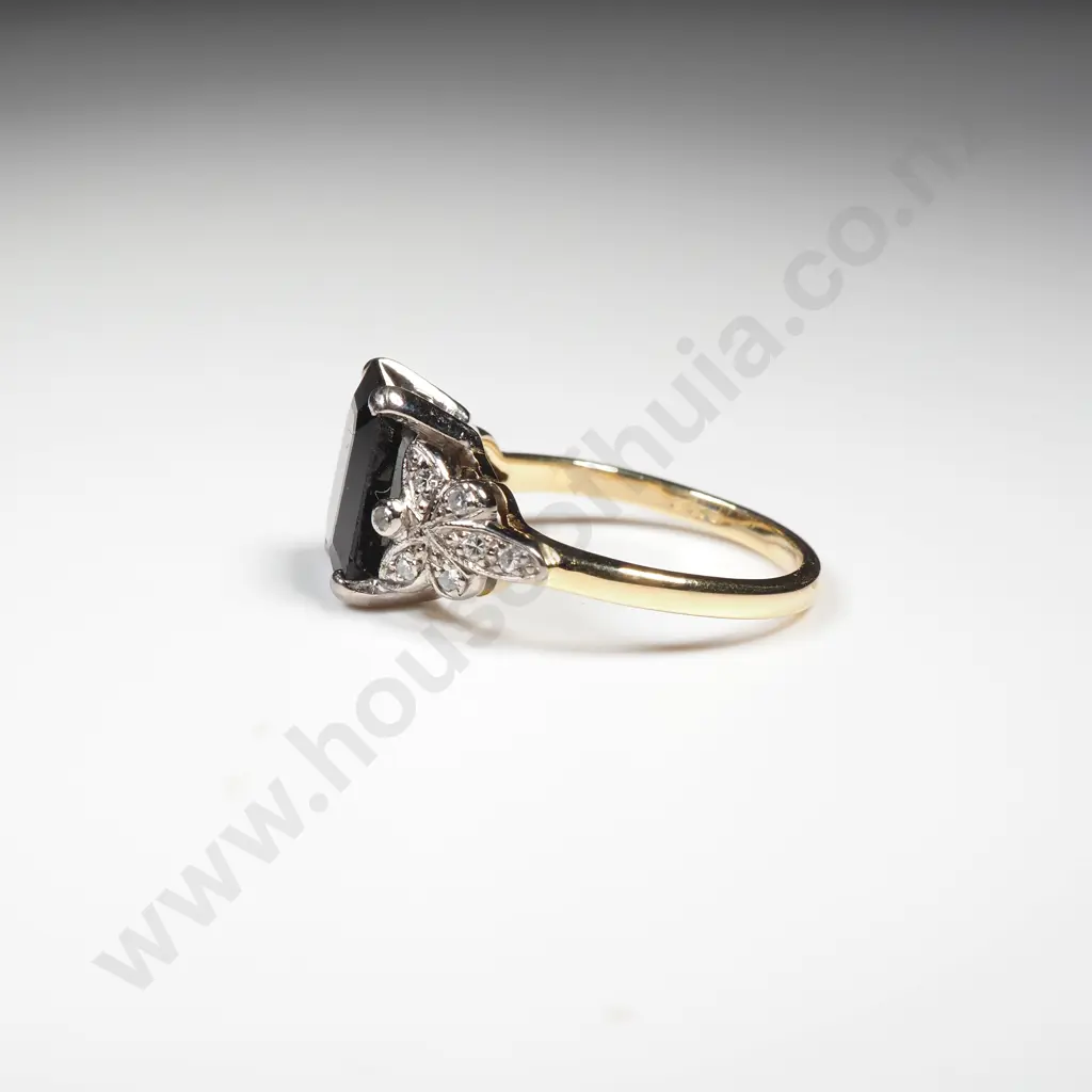 18ct Gold Diamond & Sapphire Ring w Valuation for $8,395 Image 1++