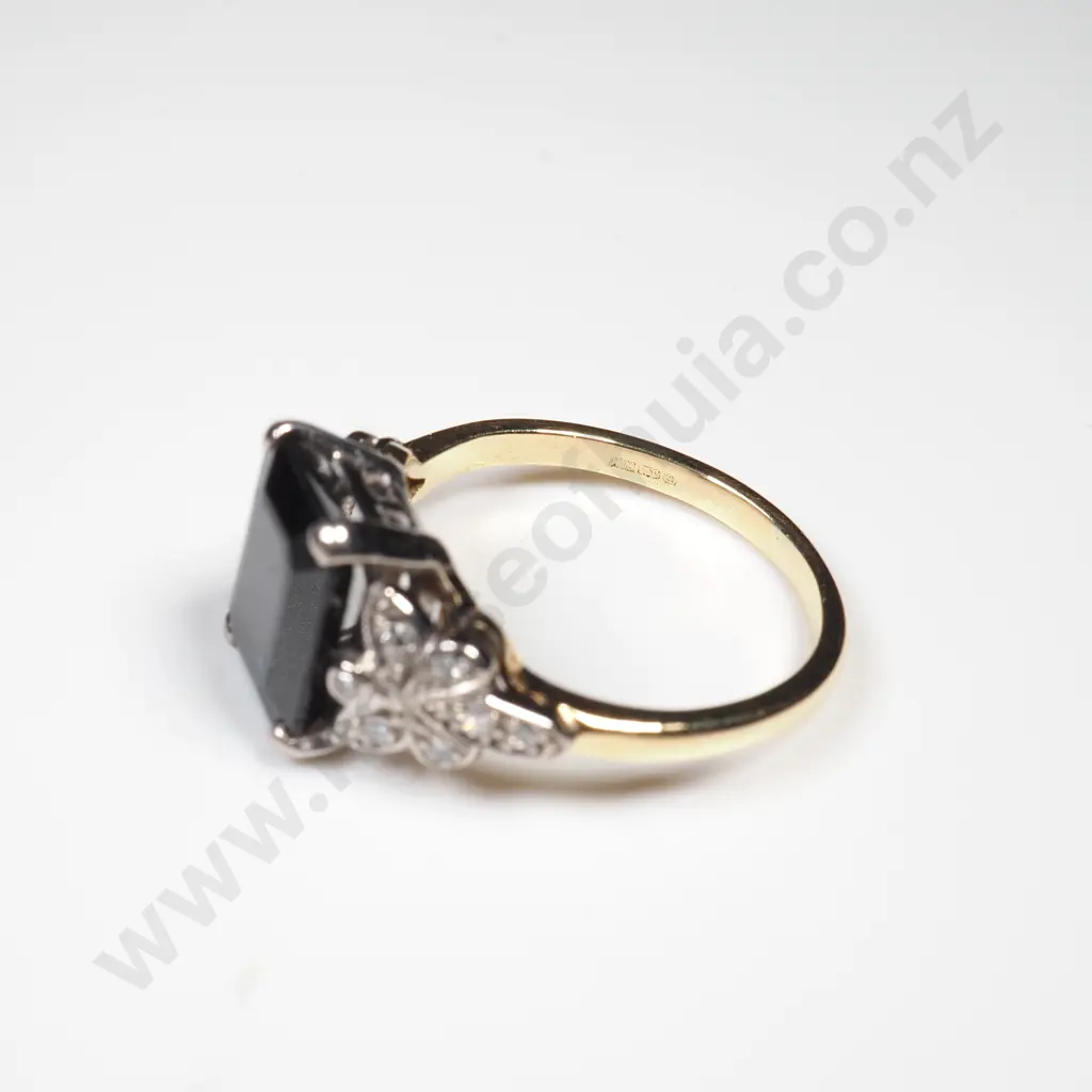18ct Gold Diamond & Sapphire Ring w Valuation for $8,395 Image 1++
