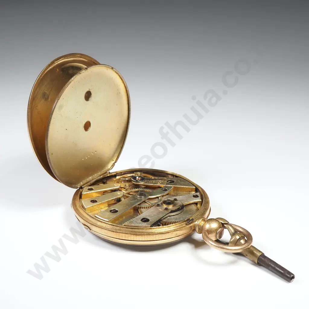 Antique 18ct Gold Open Faced Pocket Watch Image 1++