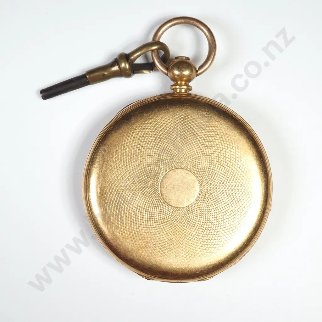 Antique 18ct Gold Open Faced Pocket Watch Image 1++