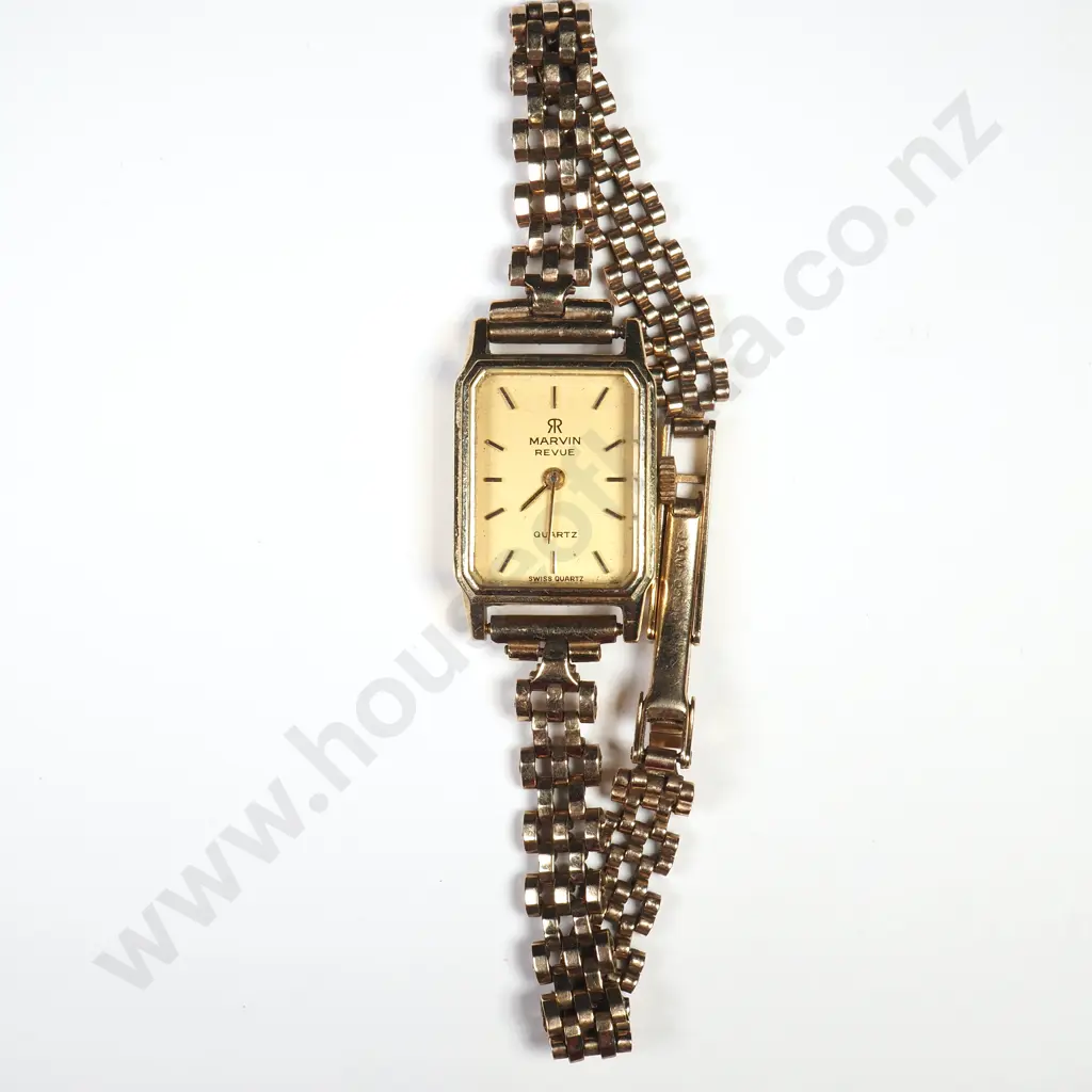 9ct Gold Ladies Wristwatch by Marvin - English Hallmarks Image 1++