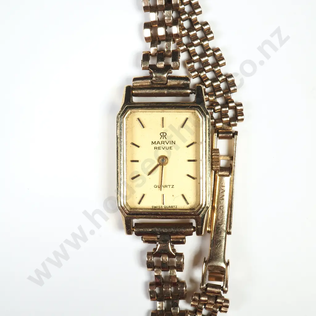 9ct Gold Ladies Wristwatch by Marvin - English Hallmarks Image 1++