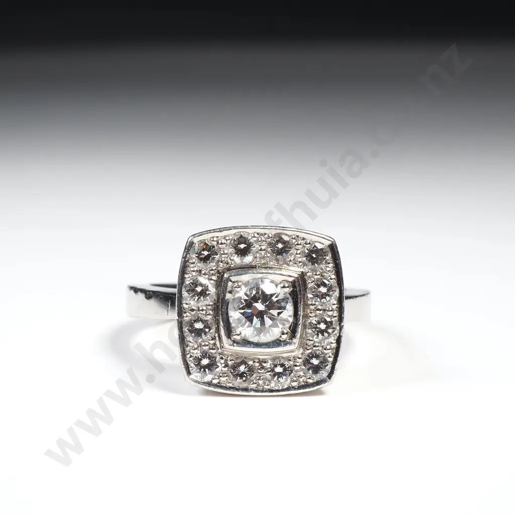 Platinum & Diamond Ring w Valuation for $11,800.00 Image 1++