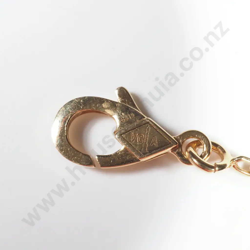 18ct Gold Van Cleef & Arpels Style Pendant Necklace Image 1++