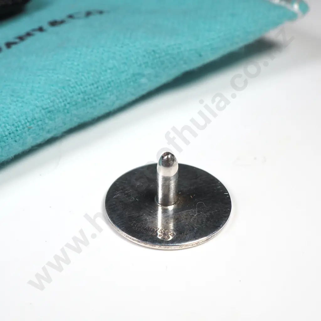 Vintage Sterling Silver Tiffany & Co Golf Ball Marker in Original Leather Inner & Outer Case Image 1++