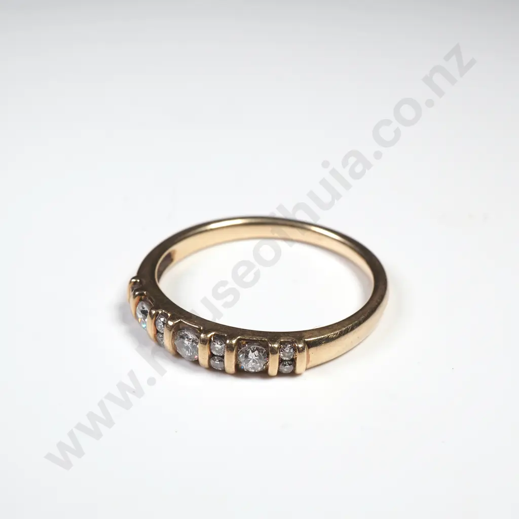 9ct Gold Diamond Ring w Valuation for $1,200.00 Image 1++