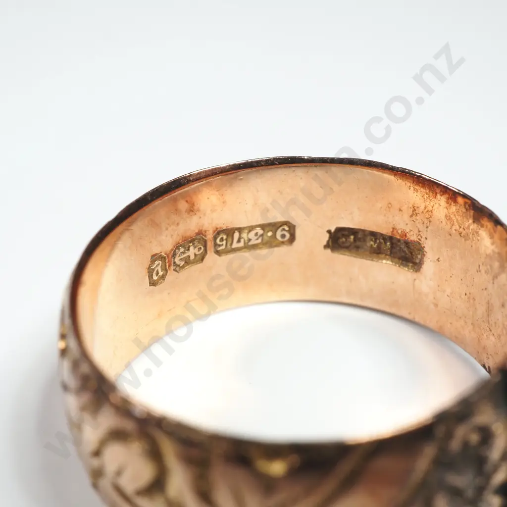 Antique 9ct Gold Buckle Ring, HM Birmingham 1898 Image 1++