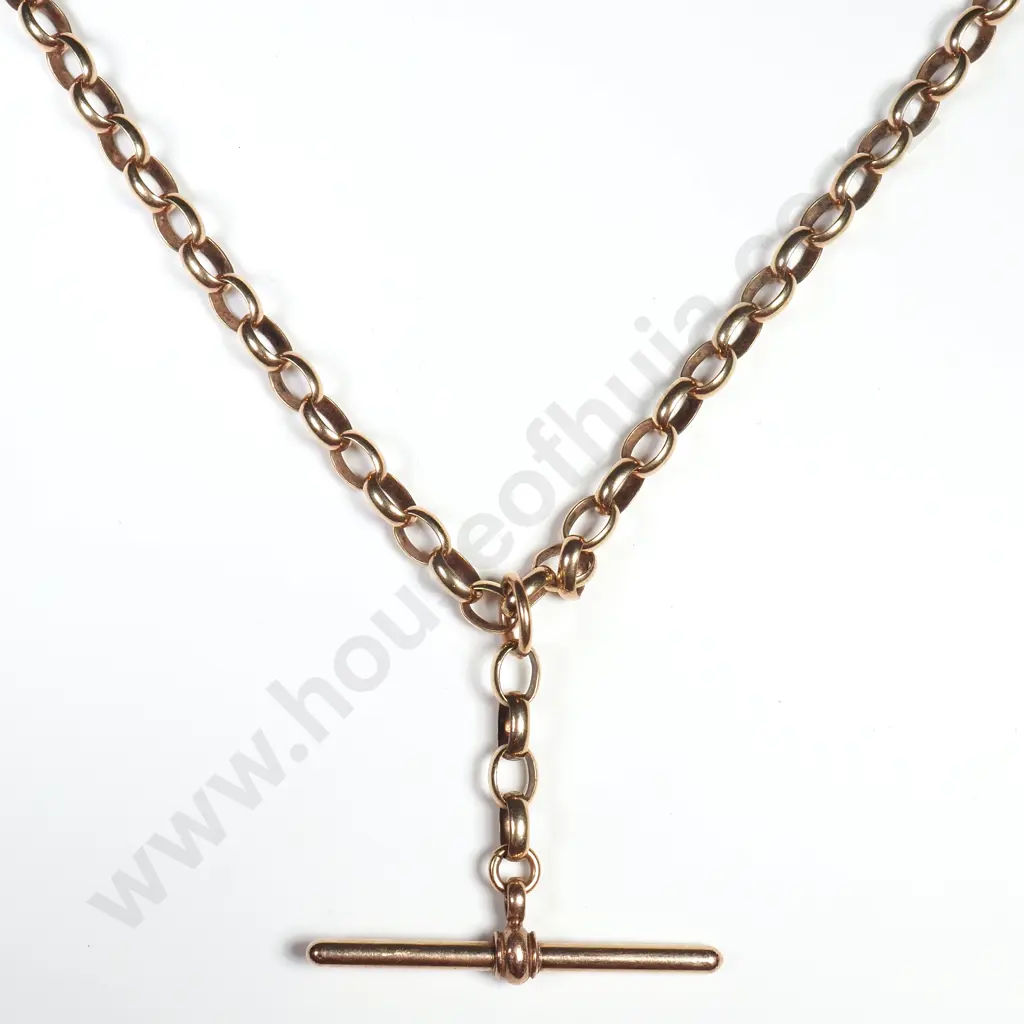 9ct Gold Belcher Link Fob Chain Image 1++