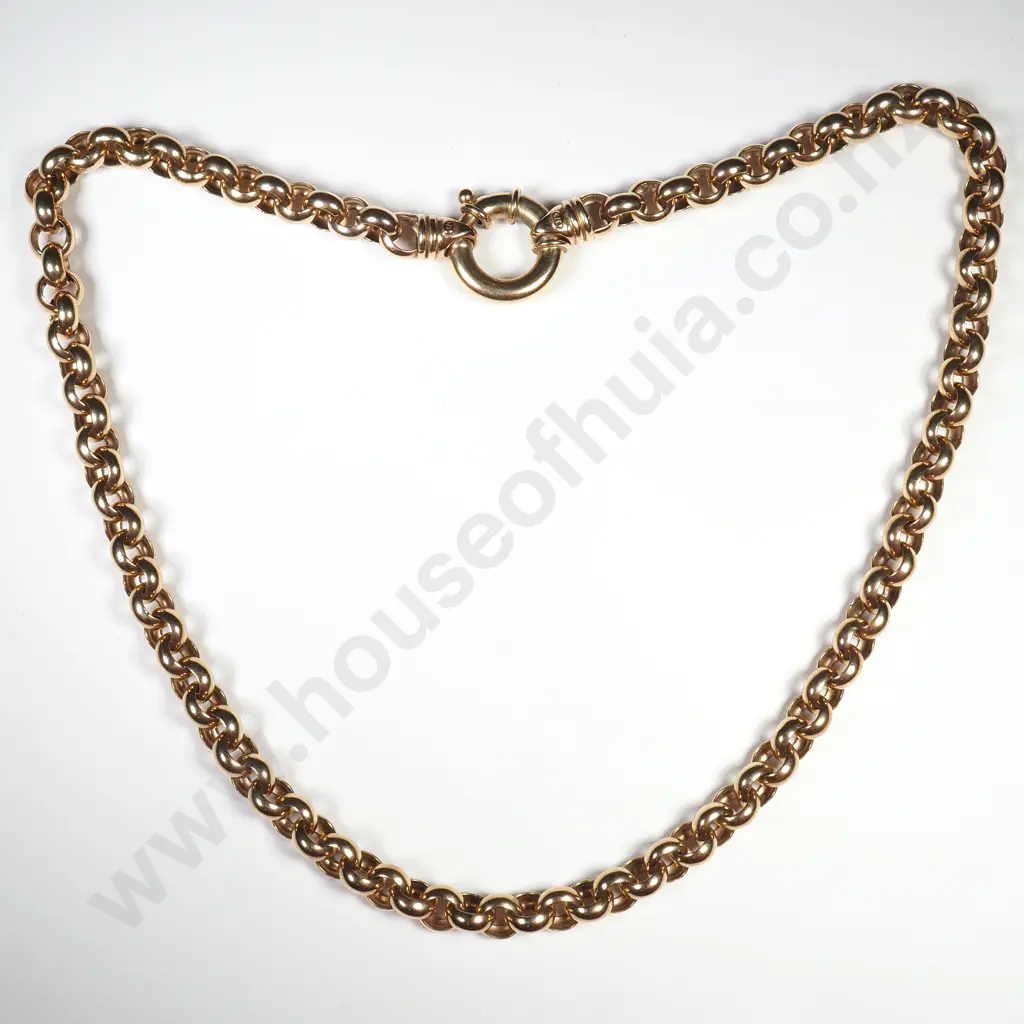 Impressive 9ct Gold Belcher Necklace Image 1++