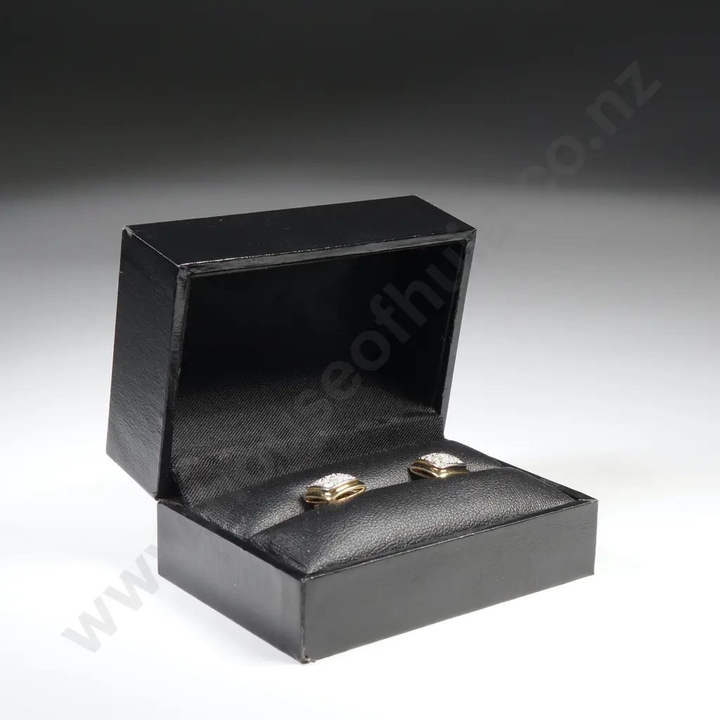 Stunning 14ct Yellow Gold & Diamond Earrings w Valuation for $3,000.00 Image 1++