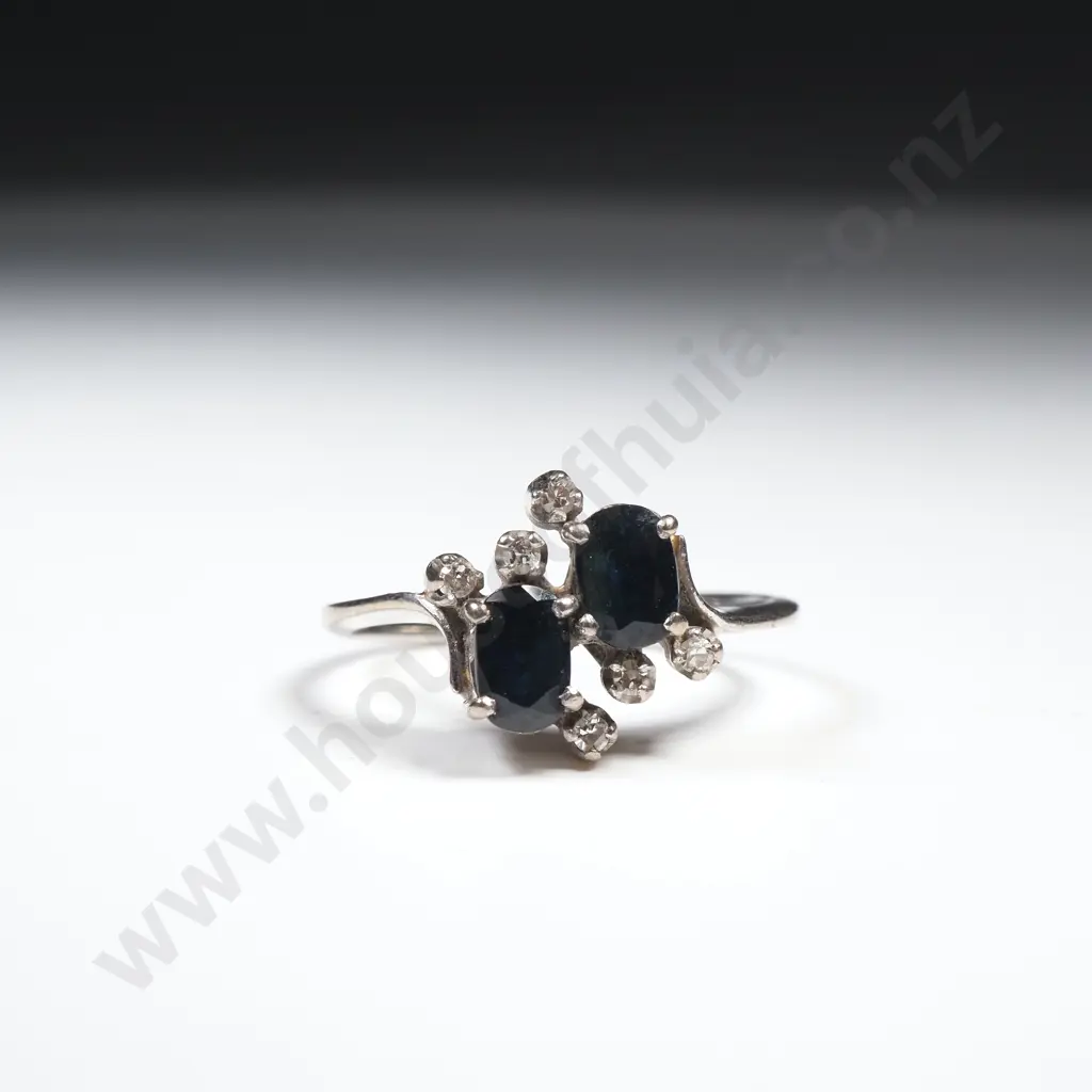14ct Gold Sapphire And Diamond Ring Image 1++