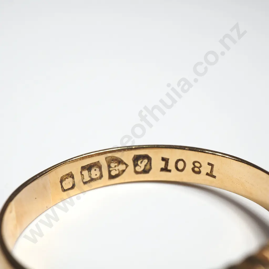Antique 18ct Gold Five Diamond Ring, HM Chester 1907 Image 1++
