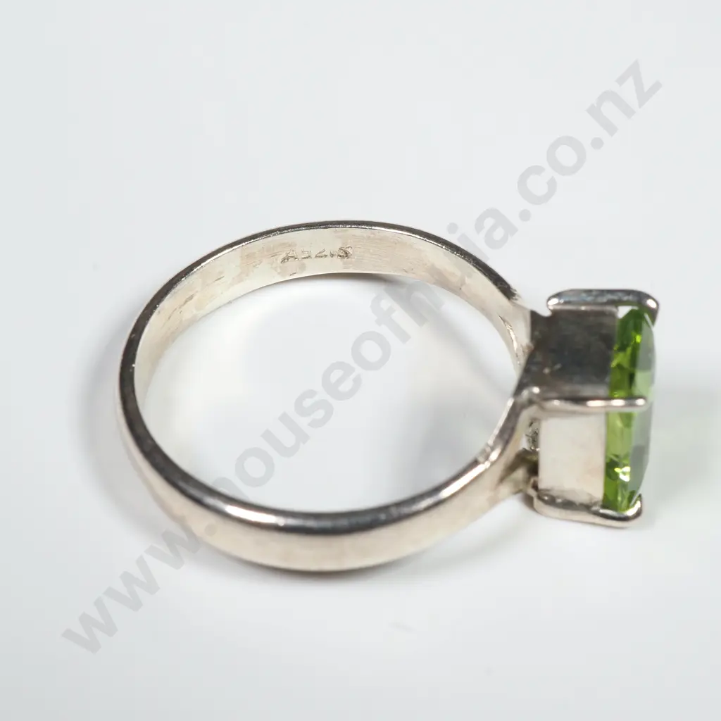Sterling Silver Peridot Ring Image 1++