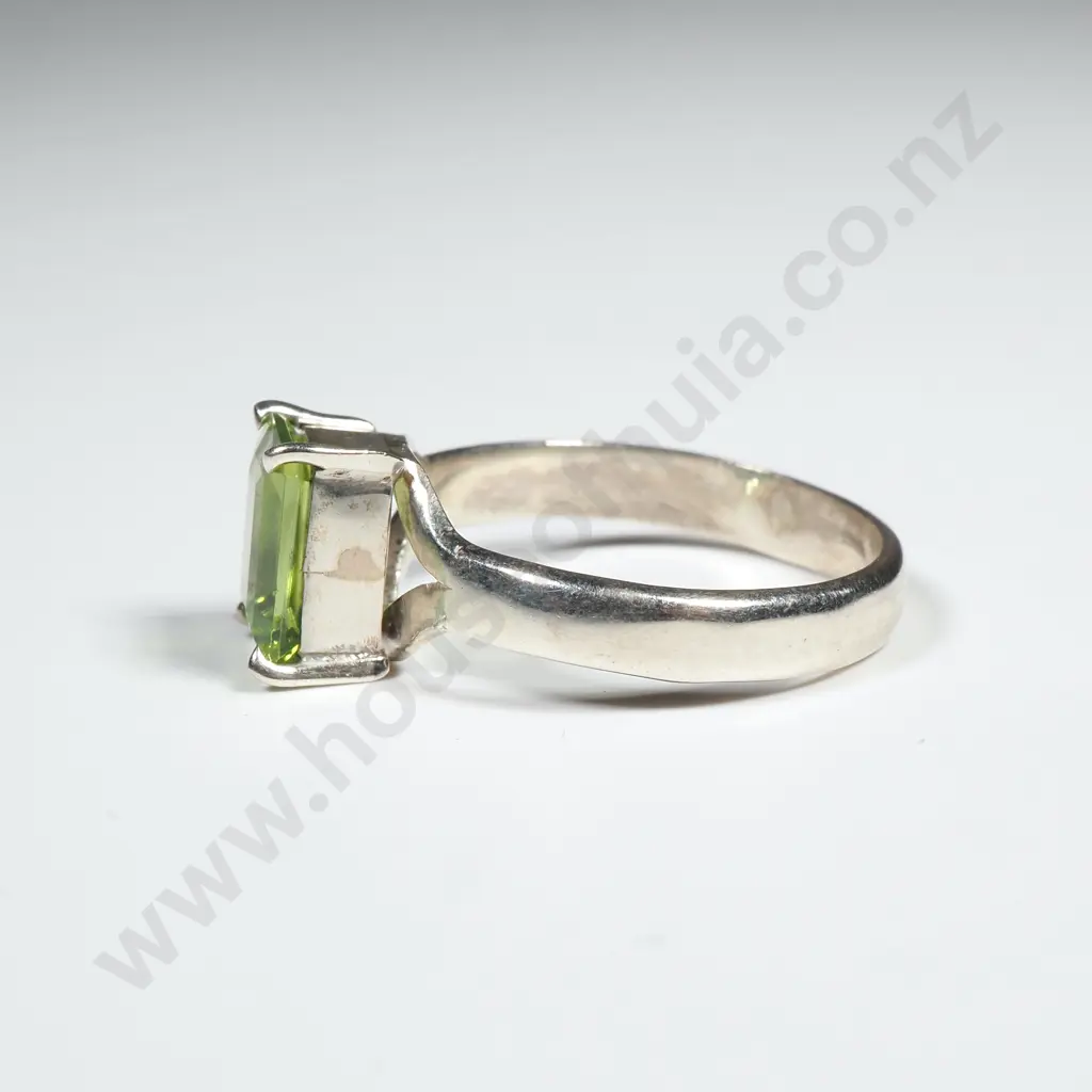 Sterling Silver Peridot Ring Image 1++