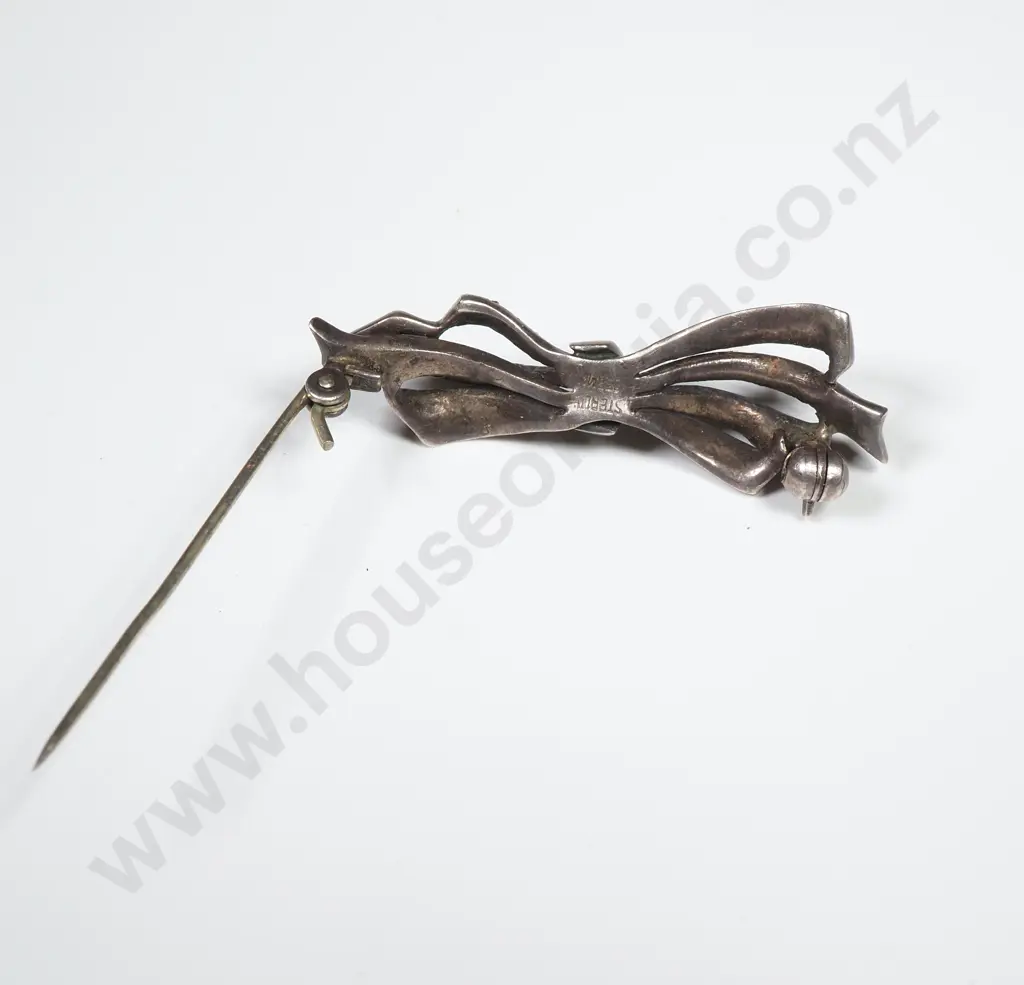 Sterling Silver Marcasite Brooch Image 1++