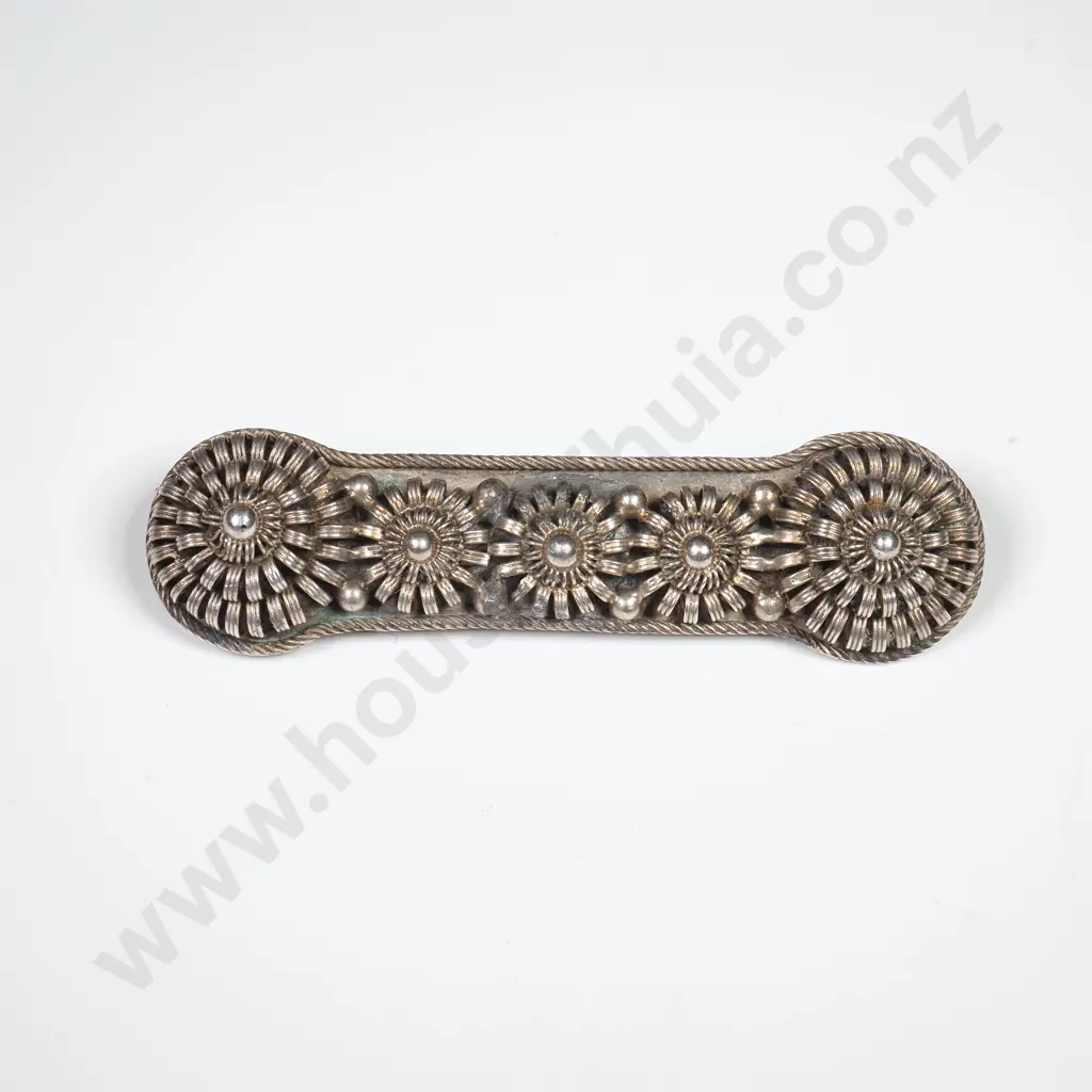 Antique Decorative German Silver Brooch Image 1++