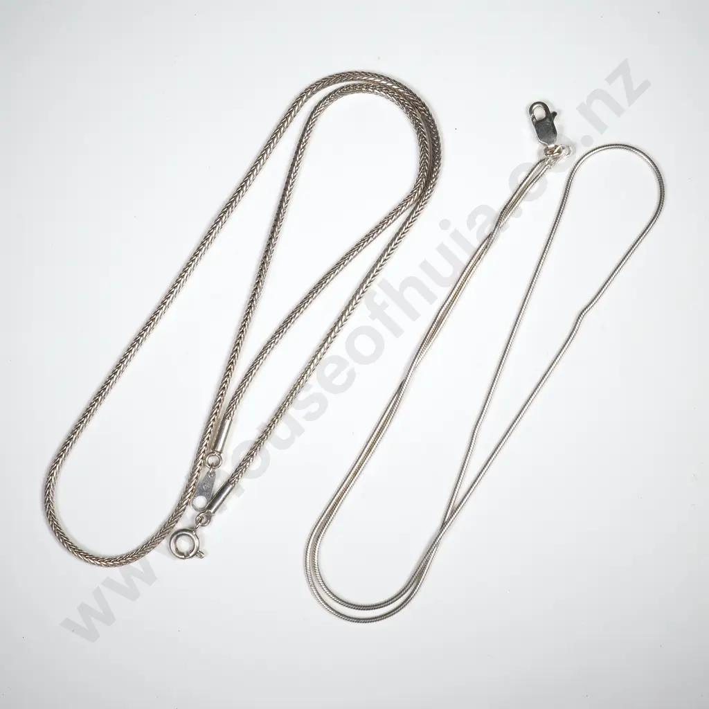 Two Sterling Silver Necklaces Image 1++